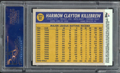 2005 Topps Fan Favorite #092 Harmon Killebrew Twins PSA 10 GEM MINT 563369