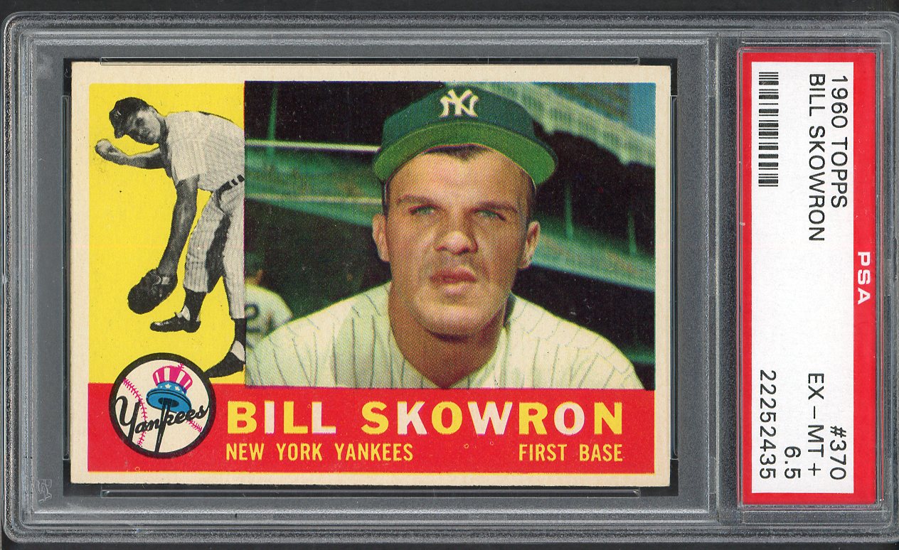 1960 Topps Baseball #370 Bill Skowron Yankees PSA 6.5 EX-MT+ 563386