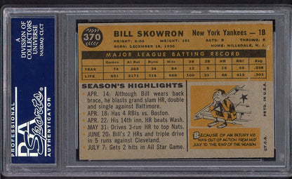 1960 Topps Baseball #370 Bill Skowron Yankees PSA 6.5 EX-MT+ 563386