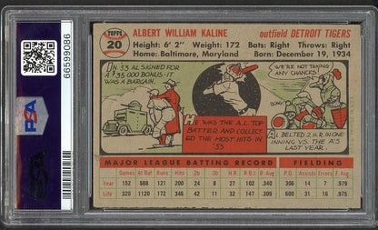 1956 Topps Baseball #020 Al Kaline Tigers PSA 5 EX Gray 563412