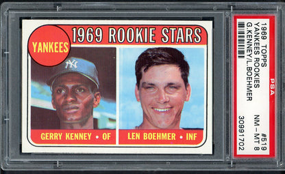 1969 Topps Baseball #519 Gerry Kenney Yankees PSA 8 NM/MT 563414