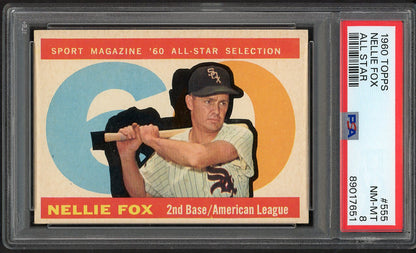 1960 Topps Baseball #555 Nellie Fox A.S. White Sox PSA 8 NM/MT 563415