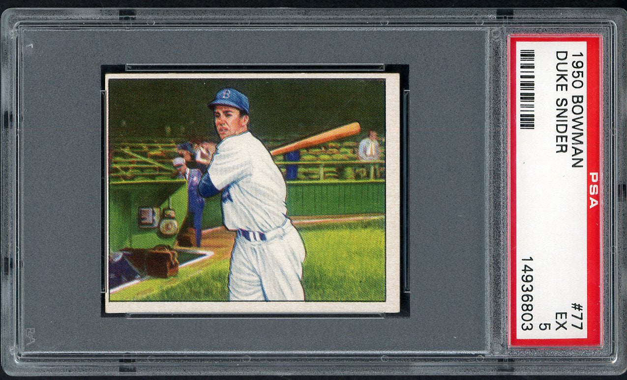 1950 Bowman Baseball #077 Duke Snider Dodgers PSA 5 EX 563416