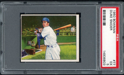 1950 Bowman Baseball #077 Duke Snider Dodgers PSA 5 EX 563416