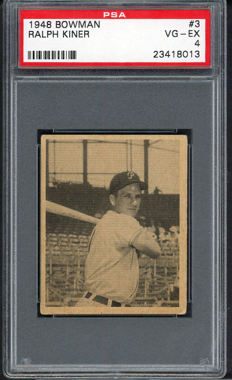 1948 Bowman Baseball #003 Ralph Kiner Pirates PSA 4 VG-EX 563418
