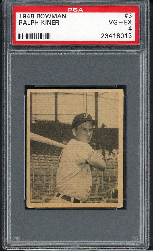 1948 Bowman Baseball #003 Ralph Kiner Pirates PSA 4 VG-EX 563418