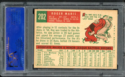 1959 Topps Baseball #202 Roger Maris A's PSA 6 EX-MT 563422