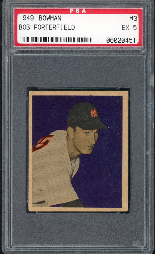 1949 Bowman Baseball #003 Bob Porterfield Yankees PSA 5 EX 563425