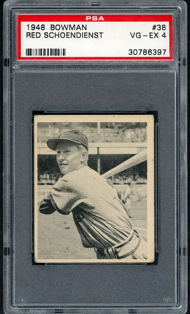 1948 Bowman Baseball #038 Red Schoendienst Cardinals PSA 4 VG-EX 563432