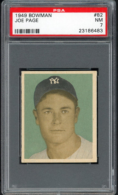 1949 Bowman Baseball #082 Joe Page Yankees PSA 7 NM 563435
