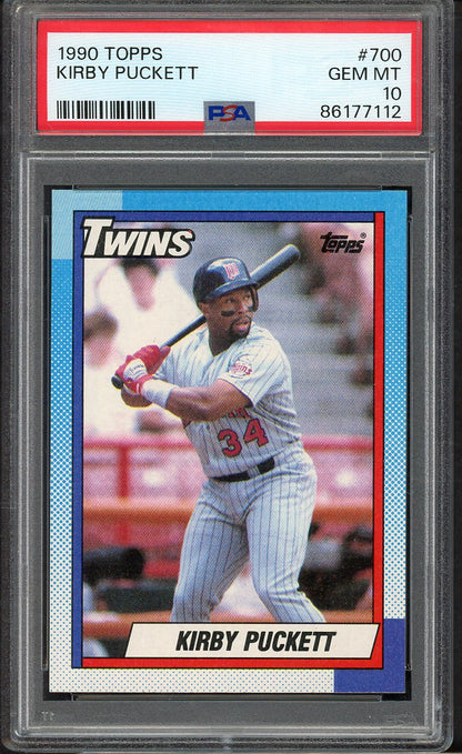 1990 Topps #700 Kirby Puckett Twins PSA 10 GEM MINT 563445