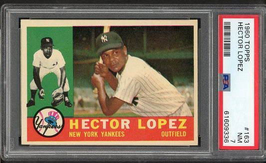 1960 Topps Baseball #163 Hector Lopez Yankees PSA 7 NM 563474