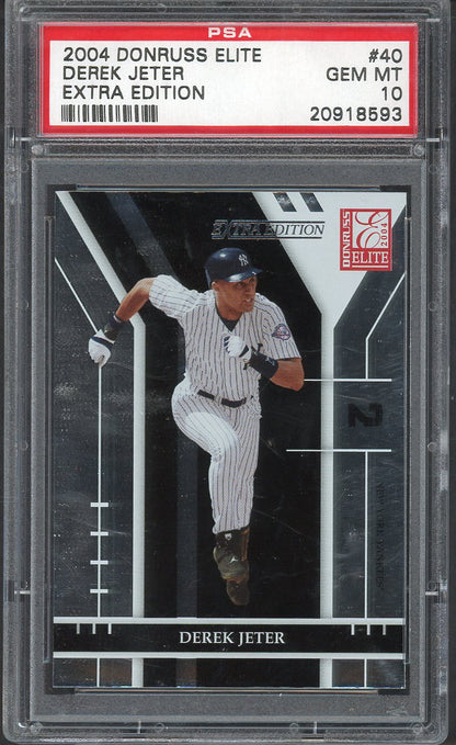 2004 Donruss Elite #040 Derek Jeter Yankees PSA 10 GEM MINT Extra 563481