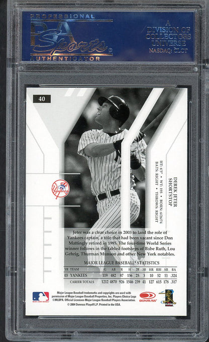 2004 Donruss Elite #040 Derek Jeter Yankees PSA 10 GEM MINT Extra 563481