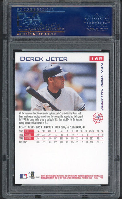 1997 Fleer #168 Derek Jeter Yankees PSA 10 GEM MINT 563482