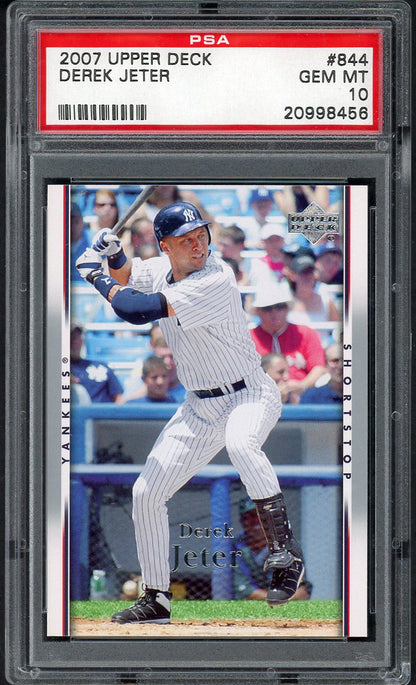 2007 Upper Deck #844 Derek Jeter Yankees PSA 10 GEM MINT 563483