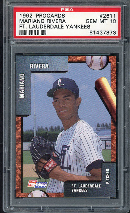 1992 Pro Cards #2611 Mariano Rivera Yankees PSA 10 GEM MINT 563485