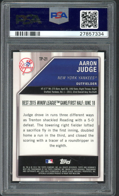 2015 Bowman Prospects #TP21 Aaron Judge Yankees PSA 10 GEM MINT 563487