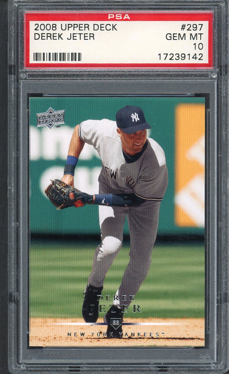 2008 Upper Deck #297 Derek Jeter Yankees PSA 10 GEM MINT 563490