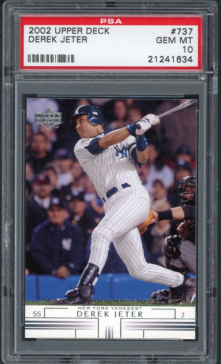 2002 Upper Deck #737 Derek Jeter Yankees PSA 10 GEM MINT 563491
