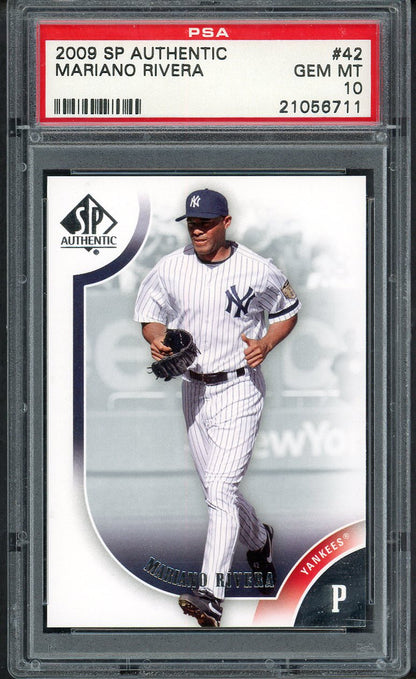 2009 SP Authentic # 42 Mariano Rivera Yankees PSA 10 GEM MINT 563494