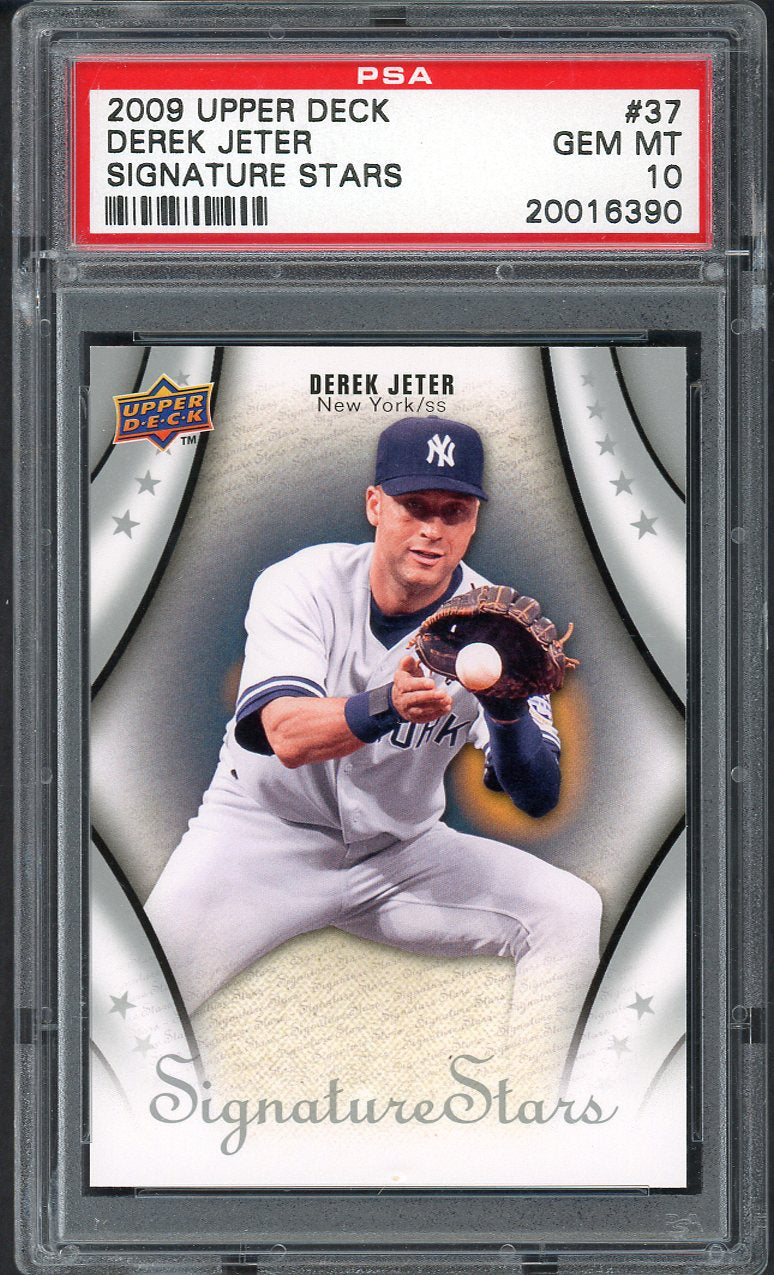 2009 Upper Deck # 37 Derek Jeter Yankees PSA 10 GEM MINT 563495