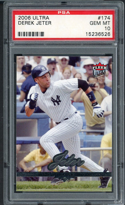 2006 Fleer Ultra #174 Derek Jeter Yankees PSA 10 GEM MINT 563496