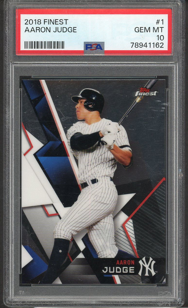 2018 Topps Finest #  1 Aaron Judge Yankees PSA 10 GEM MINT 563498