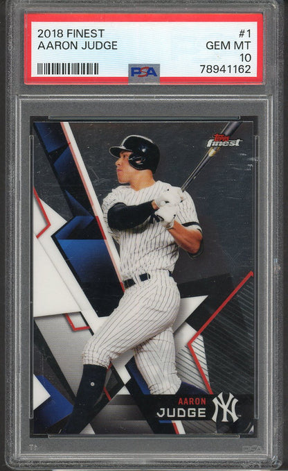 2018 Topps Finest #  1 Aaron Judge Yankees PSA 10 GEM MINT 563498