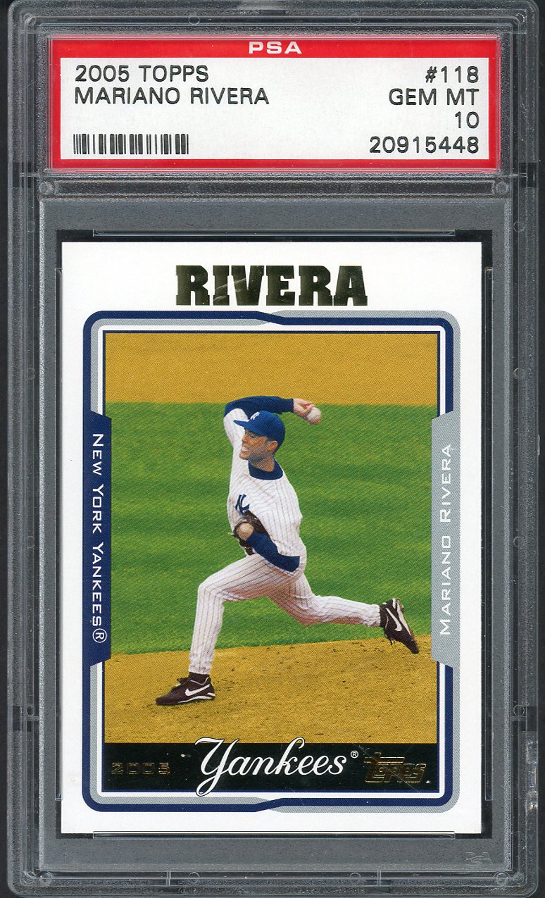 2005 Topps #118 Mariano Rivera Yankees PSA 10 GEM MINT 563503