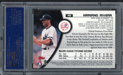 2001 Topps Finest # 45 Mariano Rivera Yankees PSA 10 GEM MINT 563505