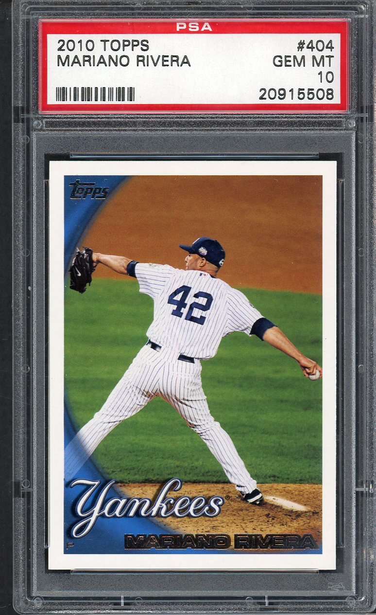 2010 Topps #404 Mariano Rivera Yankees PSA 10 GEM MINT 563506