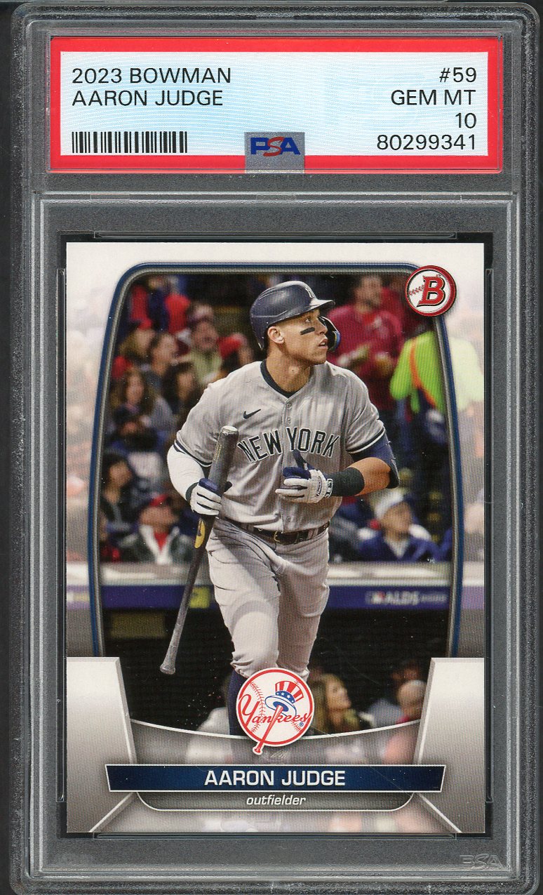 2023 Bowman # 59 Aaron Judge Yankees PSA 10 GEM MINT 563507