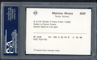 1990 Diamond Cards # 17 Mariano Rivera Yankees PSA 9 MINT 563509