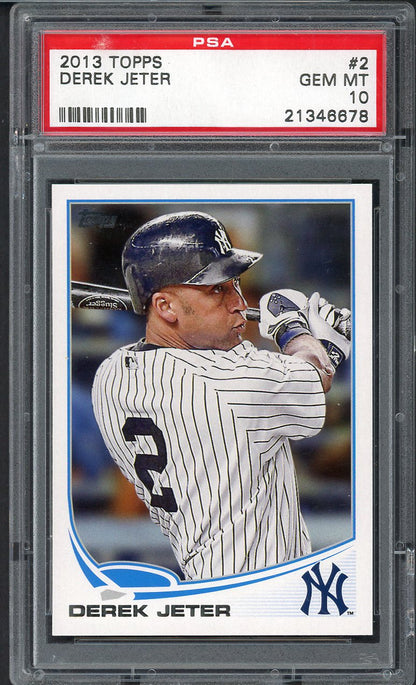 2013 Topps #  2 Derek Jeter Yankees PSA 10 GEM MINT 563511
