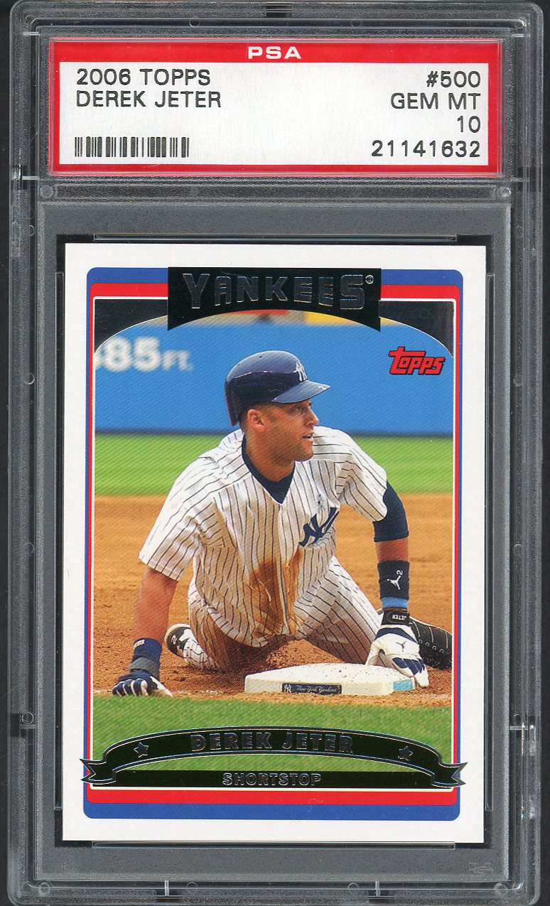 2006 Topps #500 Derek Jeter Yankees PSA 10 GEM MINT 563512