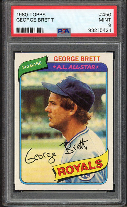 1980 Topps Baseball #450 George Brett Royals PSA 9 MINT 563513
