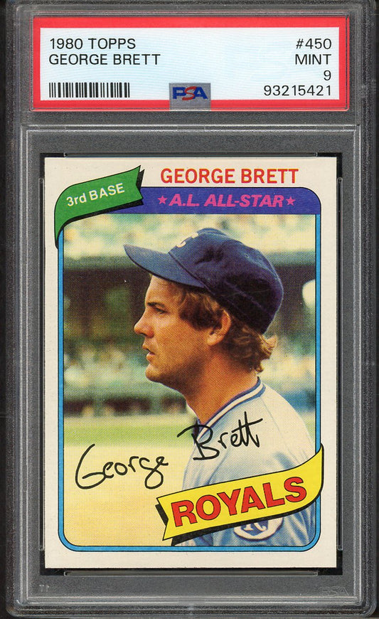 1980 Topps Baseball #450 George Brett Royals PSA 9 MINT 563513