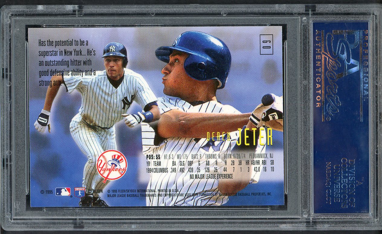 1995 Fleer Emotion # 60 Derek Jeter Yankees PSA 10 GEM MINT 563514