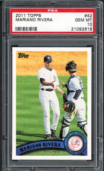 2011 Topps # 42 Mariano Rivera Yankees PSA 10 GEM MINT 563516