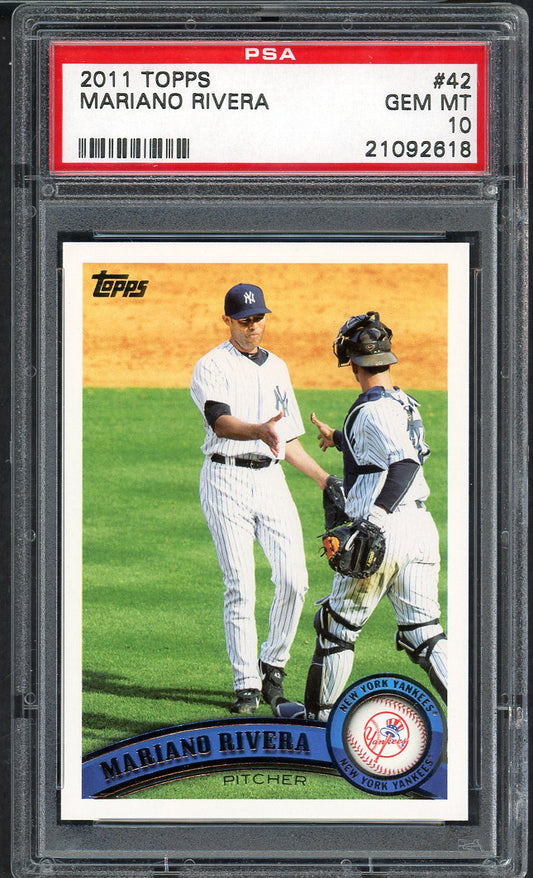 2011 Topps # 42 Mariano Rivera Yankees PSA 10 GEM MINT 563516