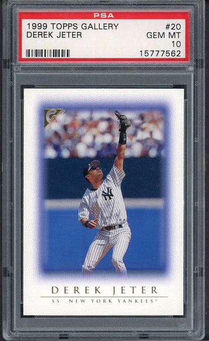 1999 Topps Gallery # 20 Derek Jeter Yankees PSA 10 GEM MINT 563518