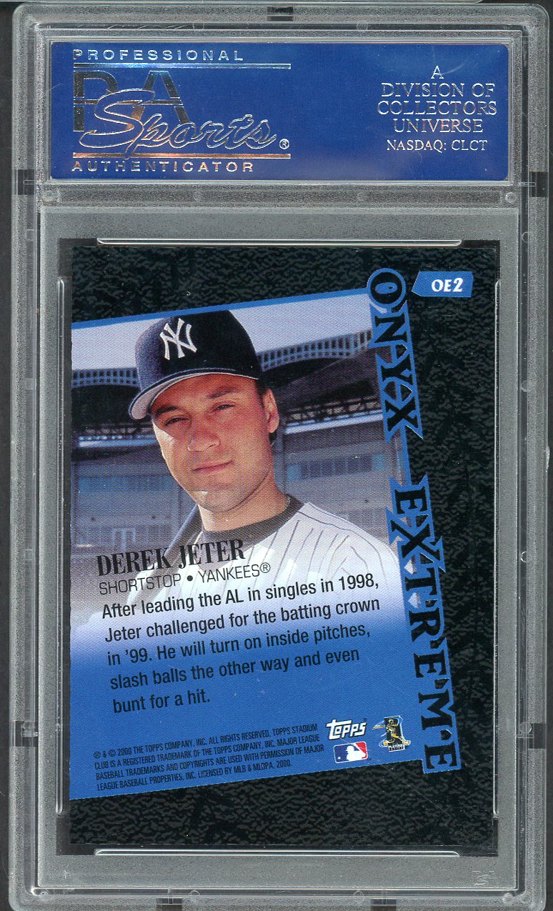 2000 Stadium Club Onyx #OE2 Derek Jeter Yankees PSA 10 GEM MINT 563519