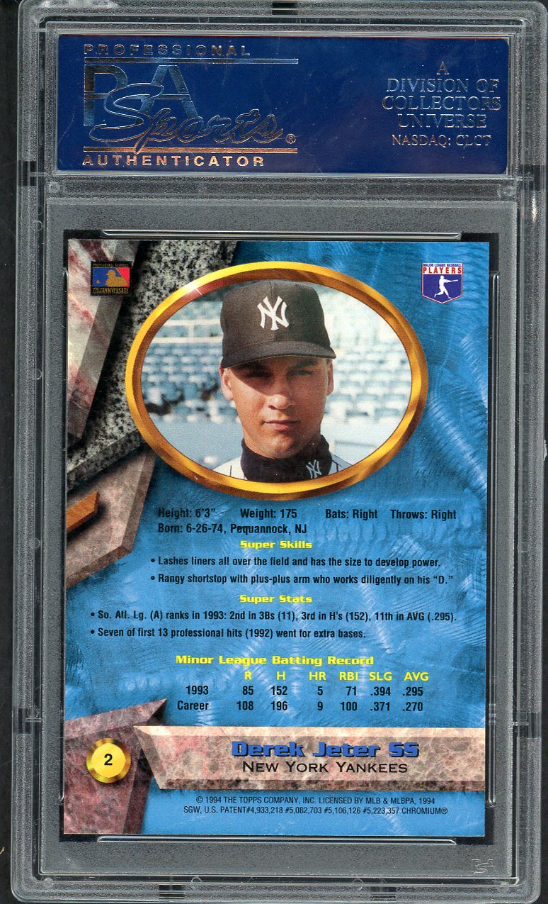 1994 Bowman Best #  2 Derek Jeter Yankees PSA 10 GEM MINT 563520