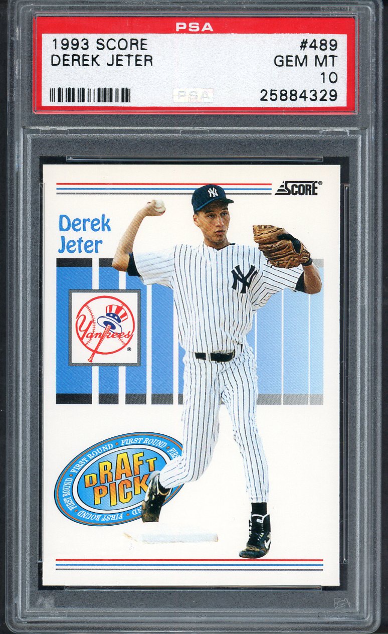 1993 Score #489 Derek Jeter Yankees PSA 10 GEM MINT 563522