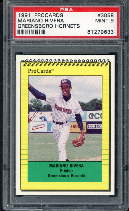 1991 Pro Cards #3058 Mariano Rivera Yankees PSA 9 MINT 563525