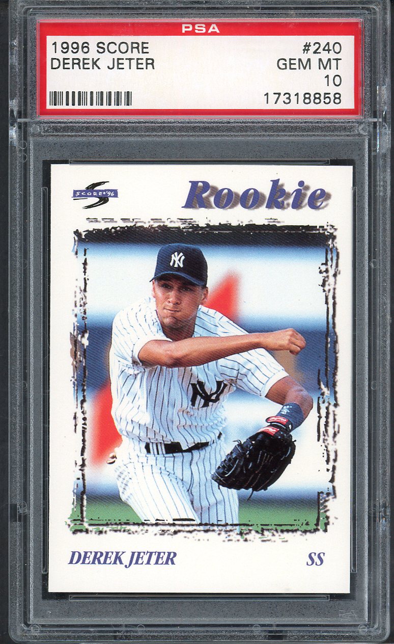 1996 Score #240 Derek Jeter Yankees PSA 10 GEM MINT 563526