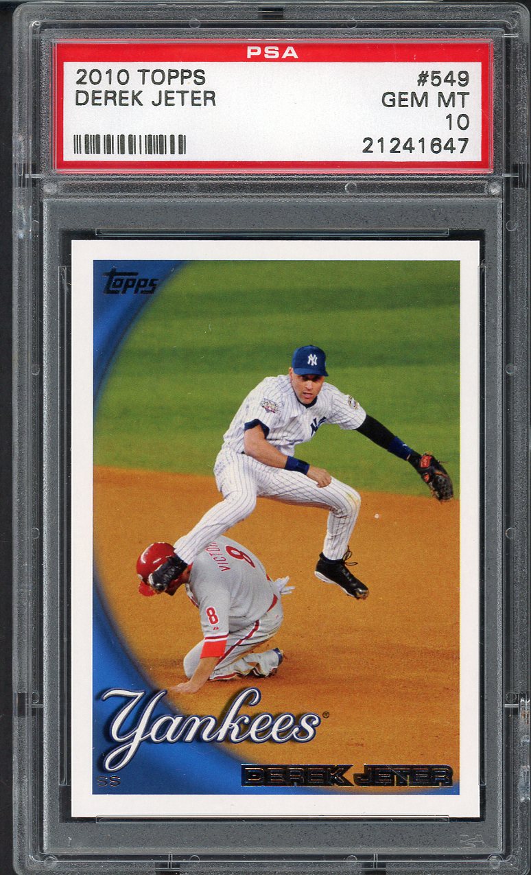 2010 Topps #549 Derek Jeter Yankees PSA 10 GEM MINT 563527