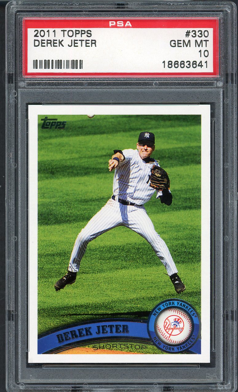 2011 Topps #330 Derek Jeter Yankees PSA 10 GEM MINT 563528