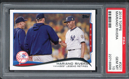 2014 Topps #321 Mariano Rivera Yankees PSA 10 GEM MINT 563530